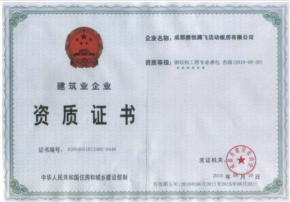 建筑企业资质认证